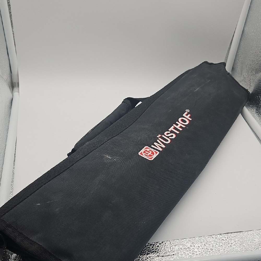Wusthof Black Knife Roll with Red Logo